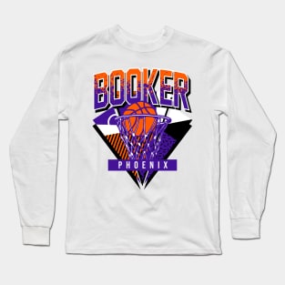 Booker Retro Phoenix Basketball Throwback Long Sleeve T-Shirt